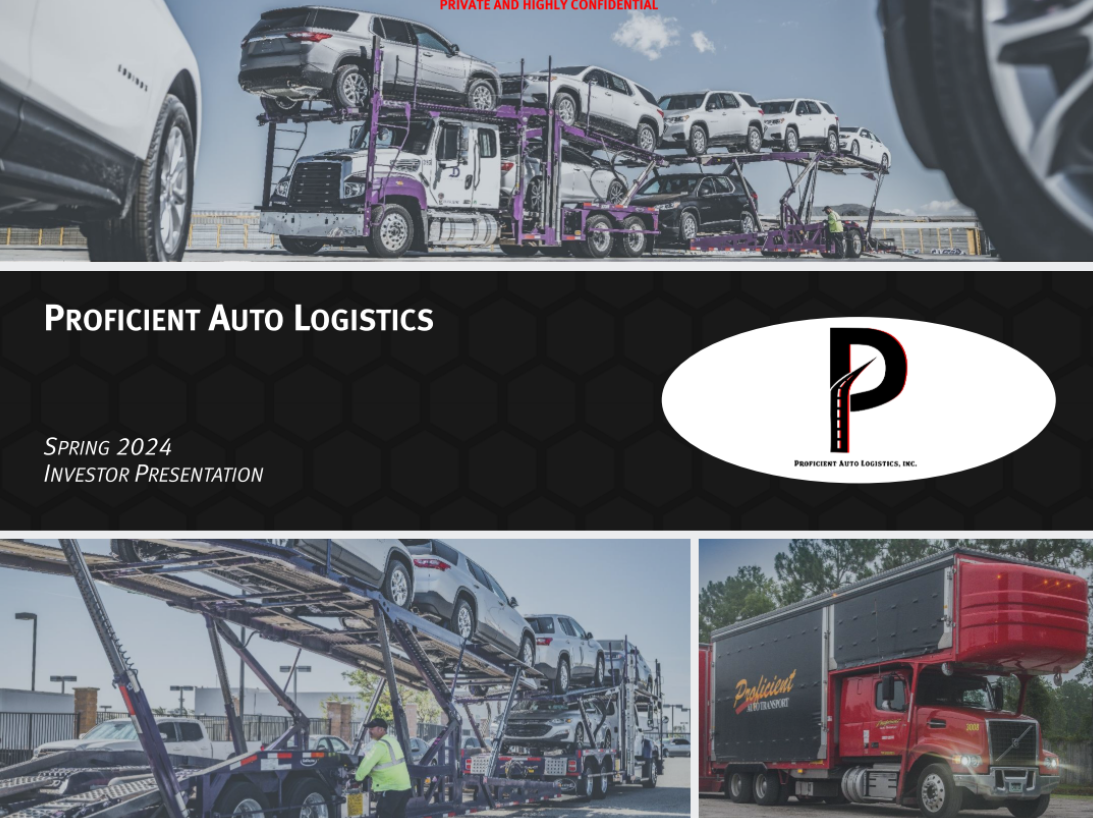 Proficient Auto Logistics (PAL) IPO deck